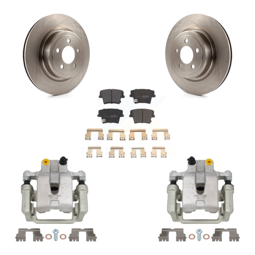 TRANSIT AUTO  Rear Brake Caliper Rotor And Semi-Metallic Pad Kit for Dodge Charger With Police Package Kc8-100632P