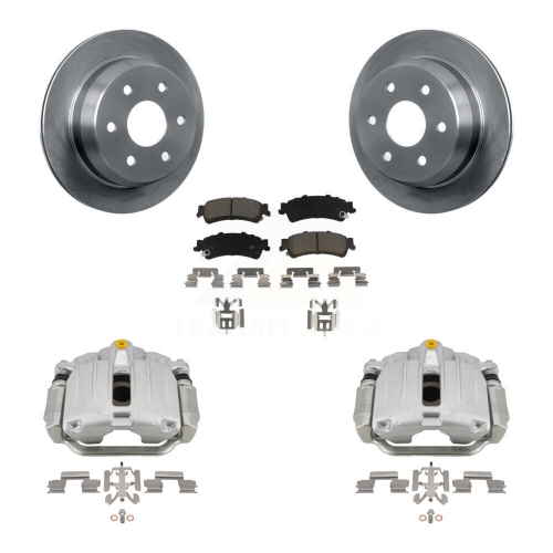 CMX  Rear Brake Caliper Rotor & Ceramic Pad Kit for Chevrolet Gmc Silverado 1500 Sierra Astro Kc8-100487C