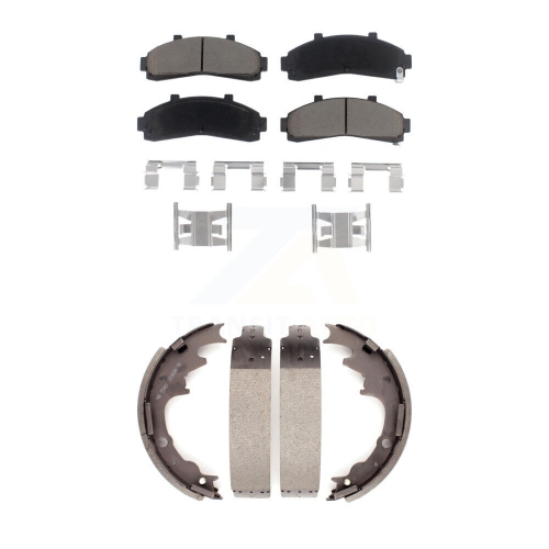 TRANSIT AUTO  Front Rear Ceramic Brake Pads Drum Shoe Kit for Ford Ranger Mazda B4000 B3000 B2300 B2500 Kcn-100325