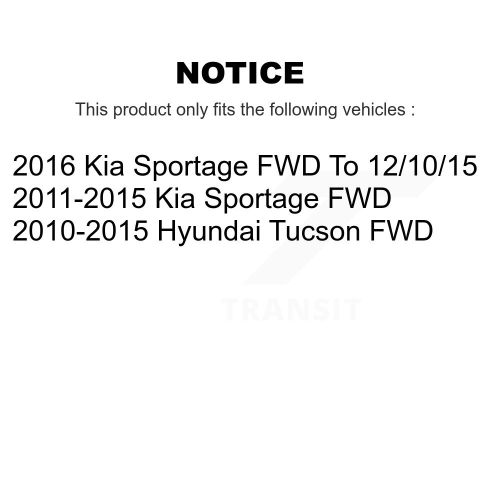 Ensemble de plaquettes semi-métalliques pour étriers de frein arrière Tucson Kia Sportage KCG-100207P à traction avant Hyundai