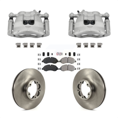 TRANSIT AUTO  Front Disc Brake Caliper Rotors And Semi-Metallic Pads Kit for Ford Transit-350 HD Kc8-101380N