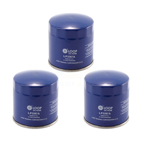LOOP  Engine Oil Filter (3 Pack) for Chevrolet Gmc Sierra 1500 Silverado Pontiac Buick Equinox Klo-100029