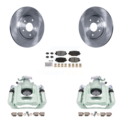 TRANSIT AUTO  Rear Brake Caliper Rotor & Semi-Metallic Pad Kit for Ram C/v With 2 Piston Front Kc8-101138N