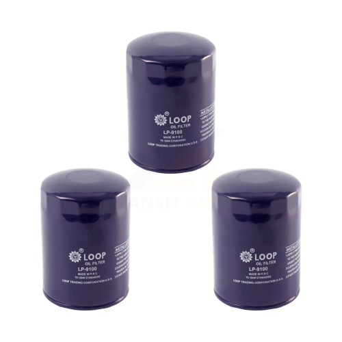 LOOP  Engine Oil Filter (3 Pack) for Gmc Chevrolet Sierra 2500 HD Silverado 3500 Express Savana Klo-100030