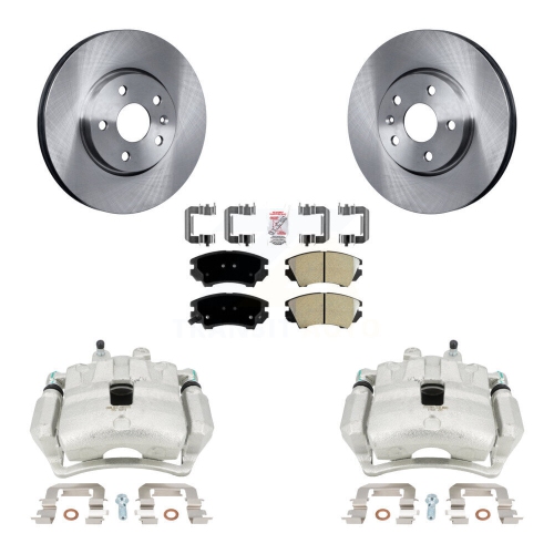 TRANSIT AUTO  Front Brake Caliper Rotor And Semi-Metallic Pad Kit for Chevrolet Camaro Lt Ls With 3.6L Kc8-100082N