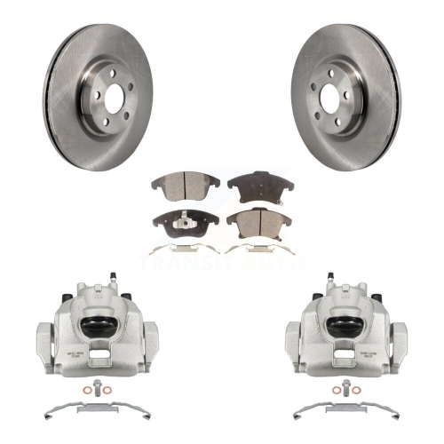 TRANSIT AUTO  Front Disc Brake Caliper Rotors And Ceramic Pads Kit for Lincoln Mkz Kc8-101382T