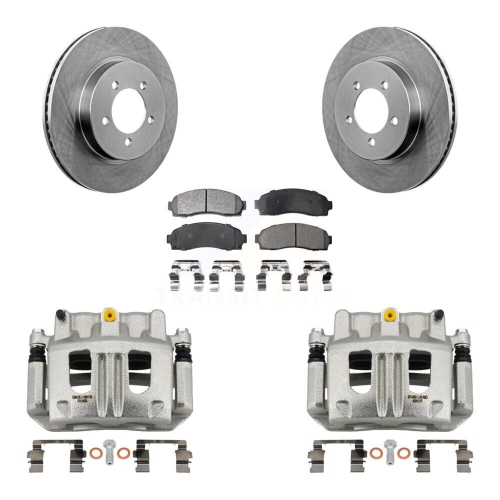 TRANSIT AUTO  Front Brake Caliper Rotors & Semi-Metallic Pad Kit for Ford Explorer Mercury Mountaineer Kc8-100298P