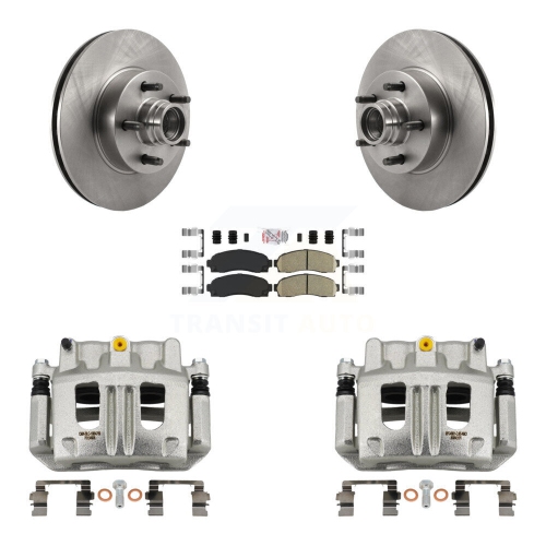 TRANSIT AUTO  Front Disc Brake Caliper Rotors And Ceramic Pads Kit for 2010-2011 Ford Ranger Rwd Kc8-101379N