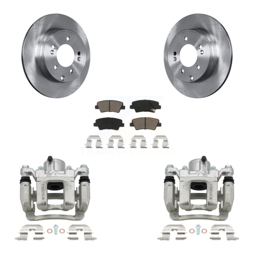CMX  Rear Disc Brake Caliper Rotor & Ceramic Pad Kit for Kia Optima With Manual Parking Kc8-100678C