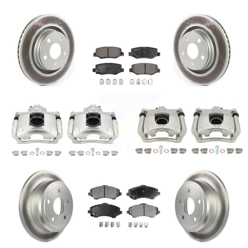 Disques de frein arrière à disque à l'avant et ensemble de plaquettes en céramique pour Jeep Wrangler KCG-101138T