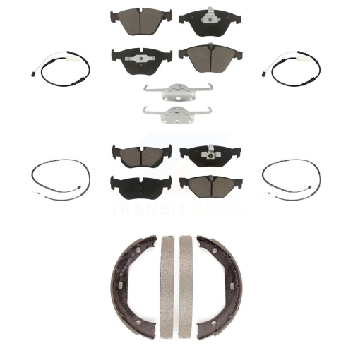 CMX  Front Rear Ceramic Disc Brake Pads And Wear Sensors Kit (7PC) for Bmw 328I Xdrive Kcw-100436