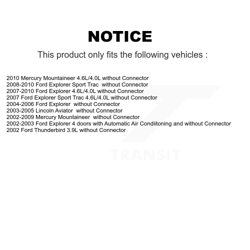 SEN-2BMR0248 For Ford Explorer Sport Trac Thunderbird Lincoln Aviator Mercury Mountaineer
