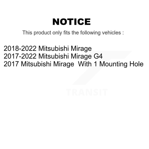 Kit de patins de frein avant arrière en céramique pour Mitsubishi Mirage G4 avec 1 trous de montage KTN-100242