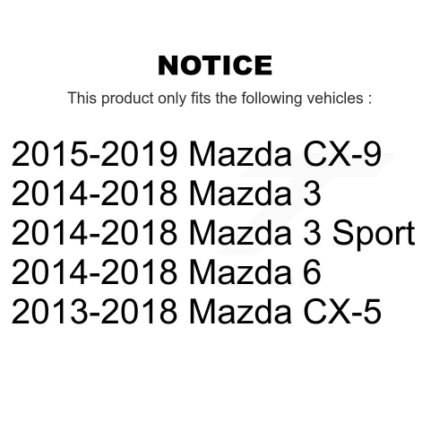 Rear Suspension Stabilizer Bar Link Kit For Mazda CX-5 3 CX-9 Sport 6 KTR-101652