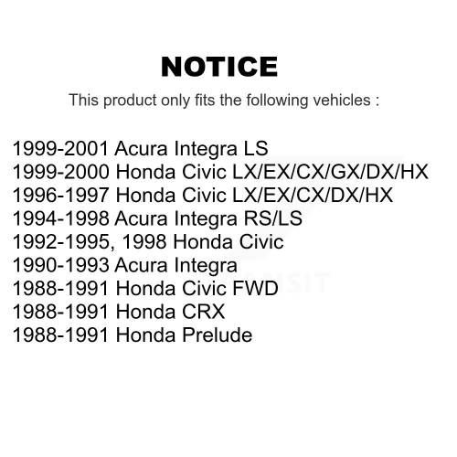 Front Suspension Stabilizer Bar Link Pair For Honda Civic Acura Integra CRX Prelude KTR-100808