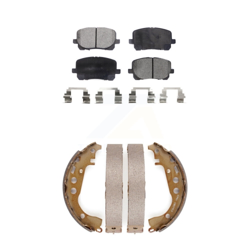 TRANSIT AUTO  Front Rear Ceramic Brake Pads And Drum Shoes Kit for Toyota Corolla Ktn-100199