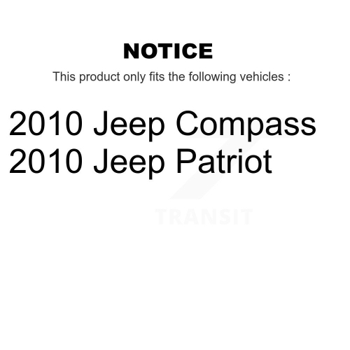 Rear Strut And TOR Link Kit Mount For 2010 Jeep Patriot Compass KSS-107614