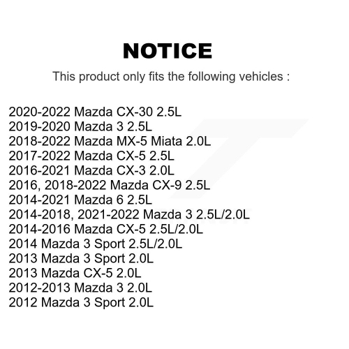 SEN-2CAM0399 du capteur de position de l'arbre à cames du moteur pour Mazda CX-5 3 CX-3 CX-30 CX-9 6 CX-50 MX-5 Miata