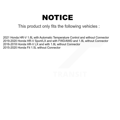 HVAC Blower Motor Resistor SEN-2BMR0446 For Honda HR-V Fit