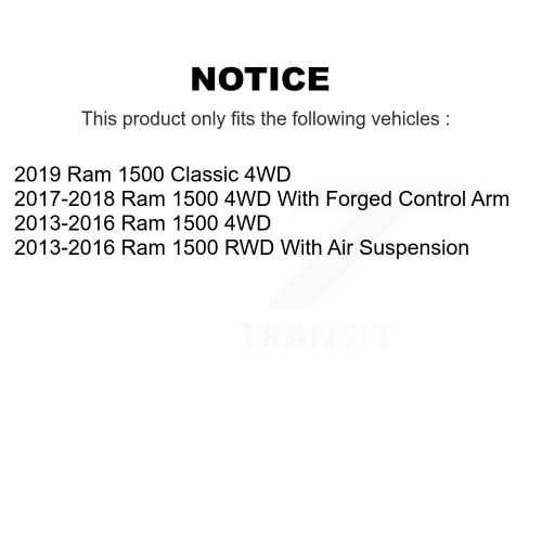 Front Control Arms And Lower Ball Joints Tie Rods Link Sway Bar Kit For Ram 1500 KTR-103517