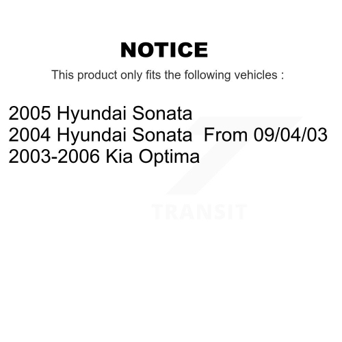 Jeu de plaquettes de frein à disque en céramique avant arrière pour Hyundai Sonata Kia Optima KNN-100651