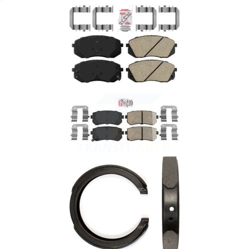 Image 1 de 8.. Jeu de plaquettes de frein à disque en céramique avant arrière pour Hyundai Tucson Kia Sportage Cadenza KNN-100954