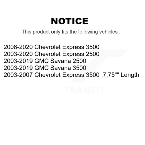 Front Suspension Shock Absorber & TOR Link Kit For GMC Chevrolet Savana 2500 Express 3500 KSS-108245