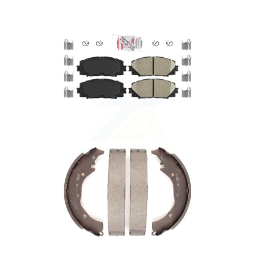 Image 1 of 8.. Front Rear Ceramic Disc Brake Pads Kit For Toyota Prius C Scion iQ KNN-100140