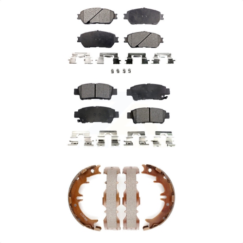 Image 1 de 10.. Ensemble plaquettes de frein en céramique et patins de stationnement avant arrière pour Toyota Sienna KTN-100600 2004-2010