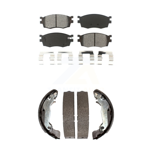 Image 1 of 10.. Front Rear Semi-Metallic Brake Pads And Drum Shoe Kit For 2006 Hyundai Accent To 09 30 05 KSN-100017