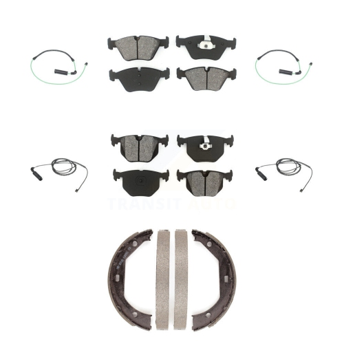 Image 1 de 10.. Ensemble de plaquettes de frein avant semi-métalliques et capteur d'usure pour BMW 330Ci 330i 330xi 3,0&nbsp;L KSW-100267