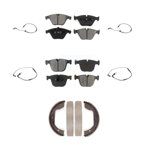 Image 1 of 10.. Front Rear Semi-Metallic Disc Brake Pad And Wear Sensor Kit For BMW 550i 545i 645Ci KSW-100287