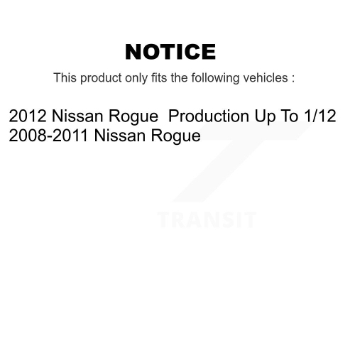 Front Right Complete Shock Assembly And TOR Link Kit For Nissan Rogue KSS-105559