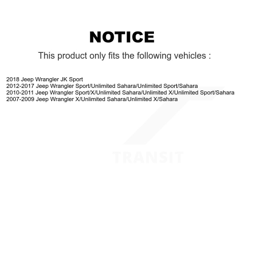 Front Suspension Shock Absorber And TOR Link Kit For Jeep Wrangler JK KSS-104098