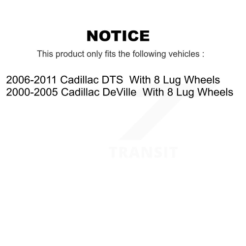 Front Rear Semi-Metallic Brake Pads And Parking Shoes Kit For Cadillac DTS DeVille KSN-100717