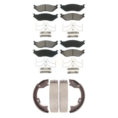 TRANSIT AUTO  Front Rear Semi-Metallic Brake Pads Parking Shoes Kit for Ford International Terrastar Ic Ksn-100631