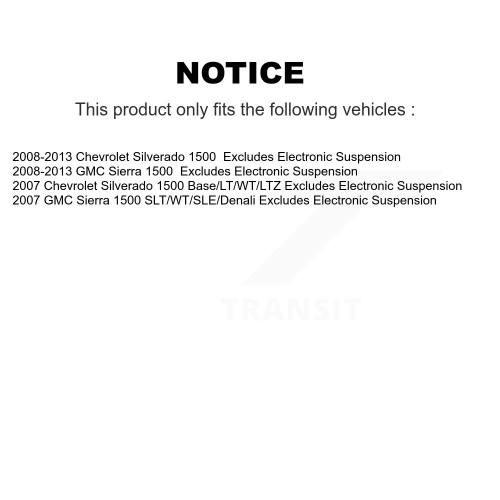 Front Shock Assembly And TOR Link Kit For 2007-2013 GMC Sierra 1500 Chevrolet Silverado KSS-104440