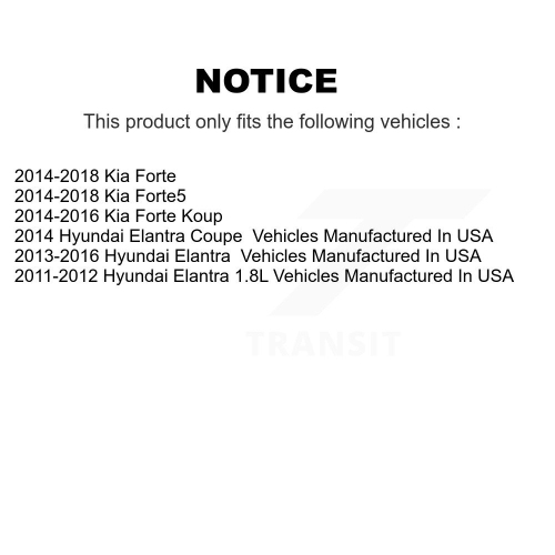 Ensemble bras de suspension inférieur avant et joint à rotule pour Kia Forte 5 Koup KTR-103151