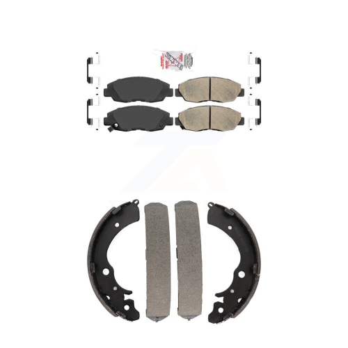 TRANSIT AUTO  Front Ceramic Disc Brake Pads And Rear Drum Shoes Kit for Honda Accord Sedan With 2.3L Knn-100224