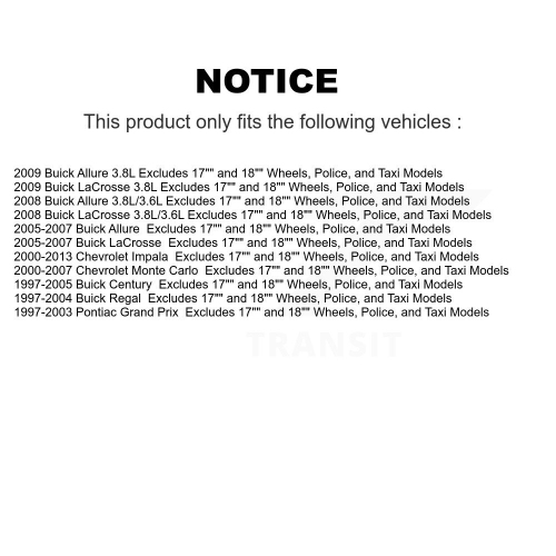 Front Shock Assembly TOR Link Kit For Chevrolet Impala Buick LaCrosse Century Allure Prix KSS-101025