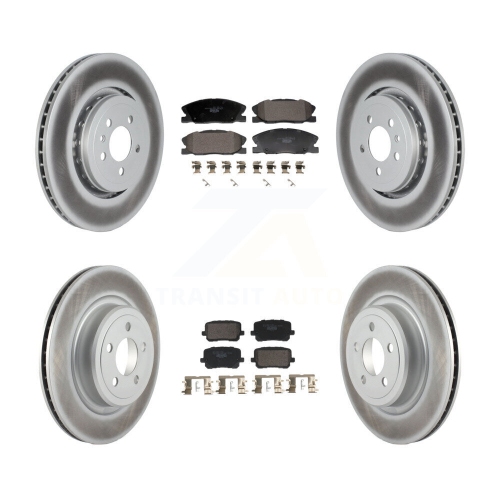 Front Rear Coat Brake Rotors Ceramic Pad Kit For 2020-2023 Dodge Charger Pursuit with RWD KGT-103177