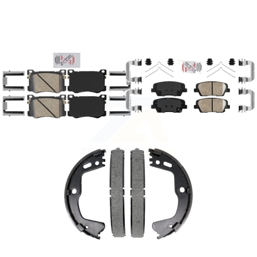 Jeu de plaquettes de frein à disque en céramique avant arrière pour Genesis G80 3,3&nbsp;L KNN-101430 2018