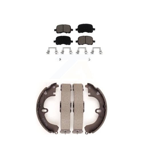TRANSIT AUTO  Front Rear Ceramic Brake Pads And Drum Shoes Kit for Toyota Corolla Kcn-100457