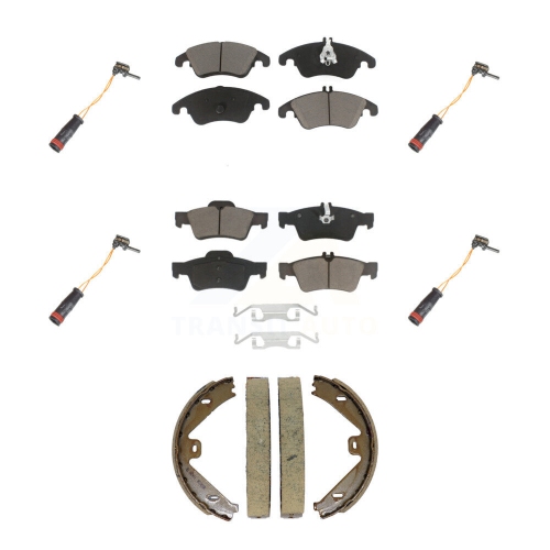 Kit de plaquettes de frein en céramique avant arrière et capteur d'usure pour Mercedes-Benz E350 E250 CLS400 KCW-101365
