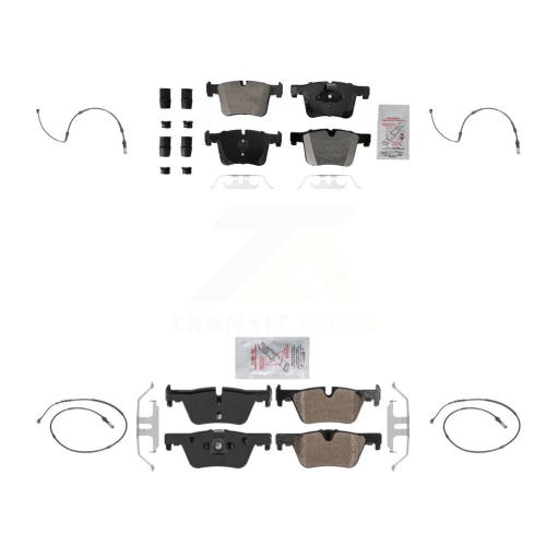 AMERIBRAKES  Front Rear Ceramic Disc Brake Pads And Wear Sensors Kit for Bmw 320I Xdrive 328D 2.0L Knw-100261