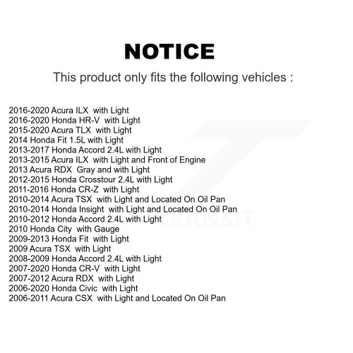 Engine Oil Pressure Switch SEN-2OPS0029 For Honda Civic CR-V Accord Acura HR-V RDX Fit TLX ILX CSX