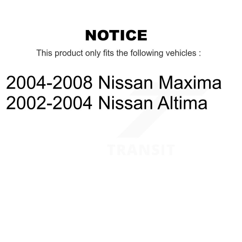 Ensemble bras de suspension avant et ensemble d'extrémité de biellette de direction pour Nissan Altima Maxima KTR-102840