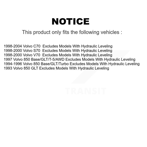 Front Complete Shock Assembly And TOR Link Kit For Volvo S70 850 V70 C70 KSS-104402
