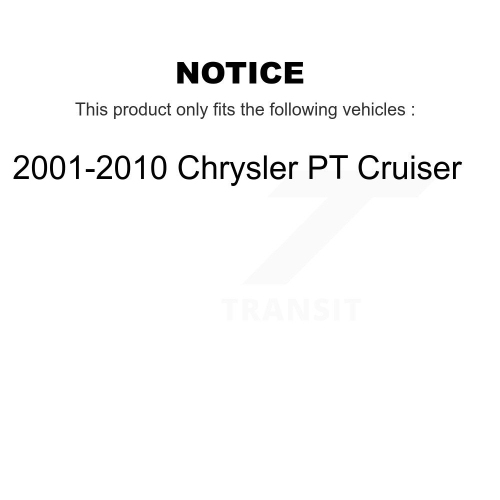 Trousse de biellette de barre stabilisatrice de suspension arrière avant pour 2001-2010 Chrysler PT Cruiser KTR-102000