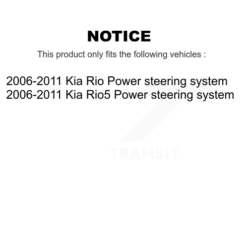 Front Outer & Inner Tie Rod End Kit For 2006-2011 Kia Rio Rio5 Power steering system KTR-105100